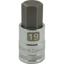 Gray Tools D013019 - 1/2" Drive Metric Hex Head, 19mm Bit Standard Length, Chrome Finish Socket