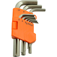 Gray Tools D043204 - 9 Piece Metric Regular Hex Key Set, 1.5mm - 10mm