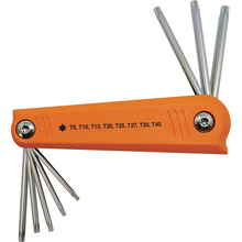 Gray Tools D043209 - 8 Piece Torx® Folding Hex Key Set, T8 - T40