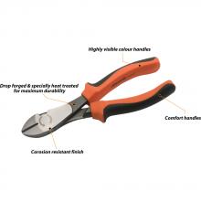 Gray Tools D055038 - 6" Diagonal Cutting Pliers, Comfort Grip Handle