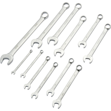 Gray Tools D074222 - 12 Piece SAE Combination Wrench Set, Contractor Series, Satin Finish, 1/4" - 15/16"