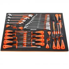 Gray Tools D096001-FT3T - 41 Piece Screwdriver & Ratcheting Wrench Set With Foam Tool Organizer