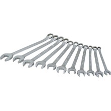 Gray Tools MC211 - 11 Piece 12 Point Metric, Mirror Chrome, Combination Wrench Set, 9mm - 19mm