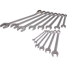 Gray Tools MC214 - 14 Piece 12 Point Metric, Mirror Chrome, Combination Wrench Set, 7mm - 32mm