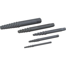 Gray Tools S35P - 5 Piece Left Hand, Spiral Tapered Flute, Screw Extractor Set