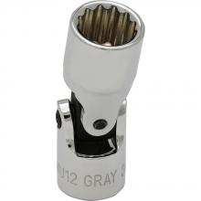 Gray Tools VU12 - SOCKET UNIVERSAL JOINT 12 POINT 3 / 8" STANDARD LENGTH