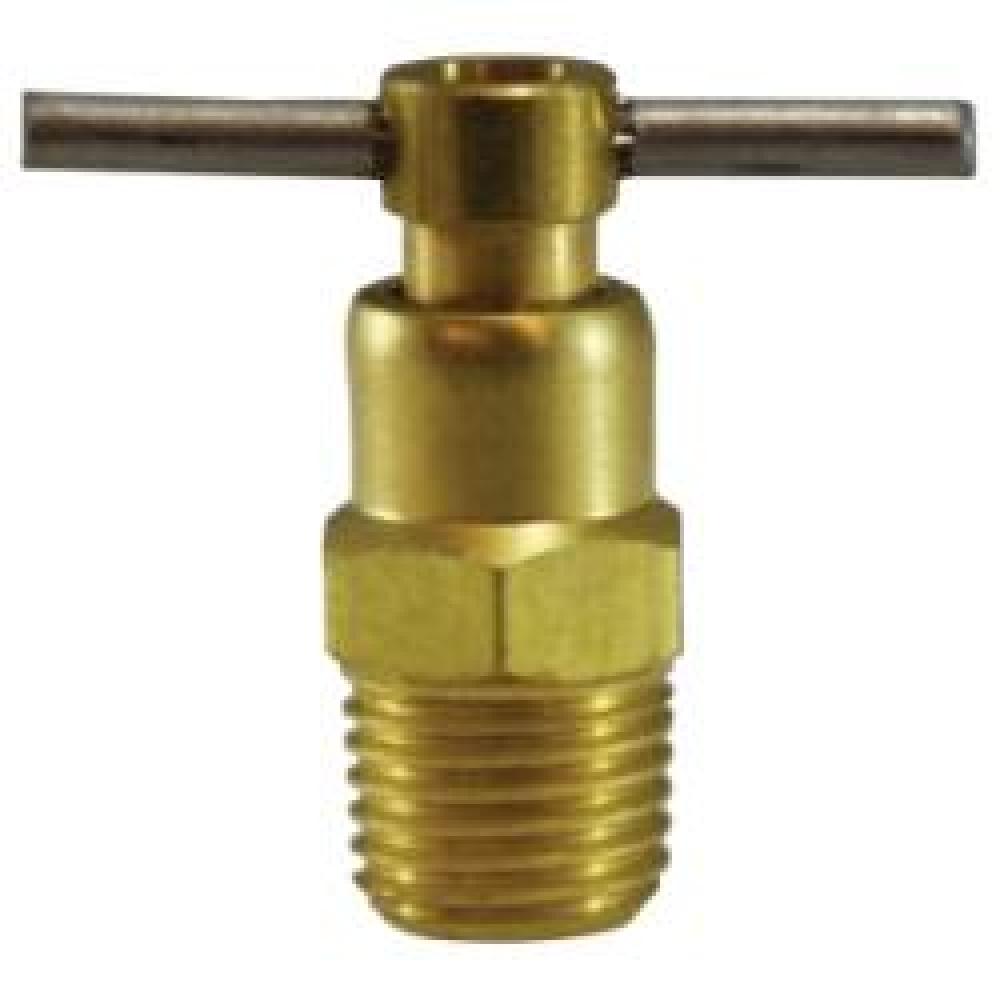 COCK DR 1/8IN MIP BRS 150PSI HDL PIN