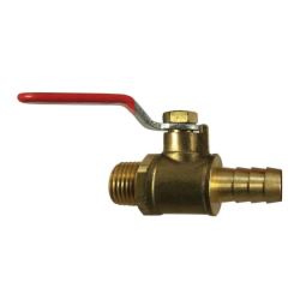 VALVE BALL MINI 1/2IN MIP X HOSE BARBED