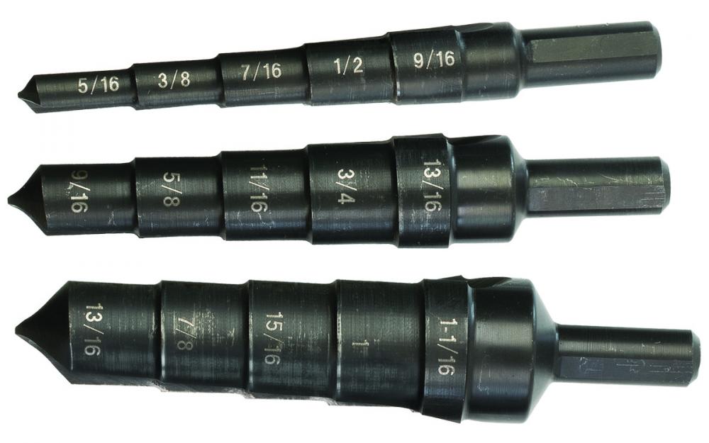 STEP DRILL REAMER - 9/16&#34; to 13/16&#34; (5 steps)
