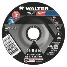 Walter Surface 08B510 - 5 X 1 / 4 X 7 / 8 HIGH PERFORMANCE GRINDING WHEEL / PACKAGED IN