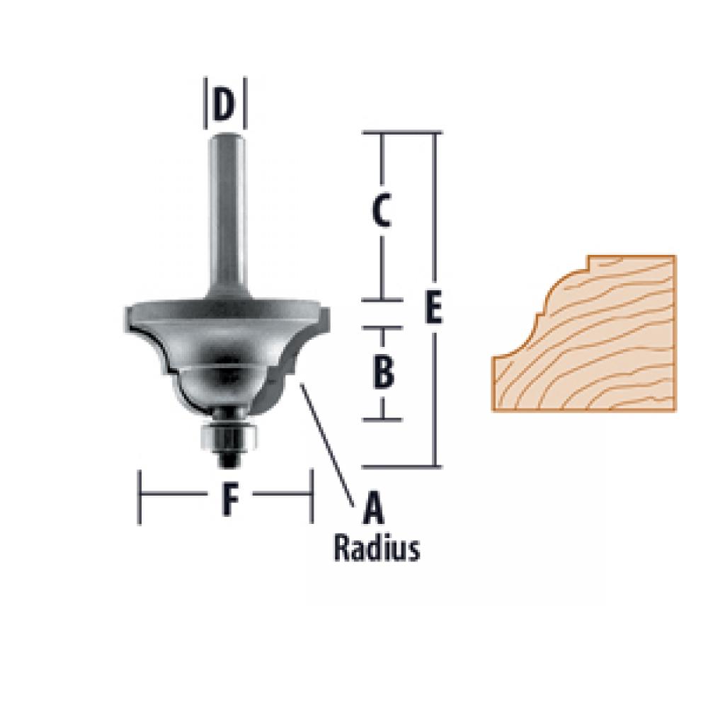 Double Roman Ogee - 2 Flute Router Bits