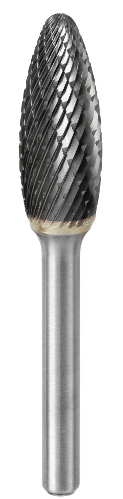 SH-DC carbide burrs, 1/2 x 1-1/4 x 1/4 Inch double serration