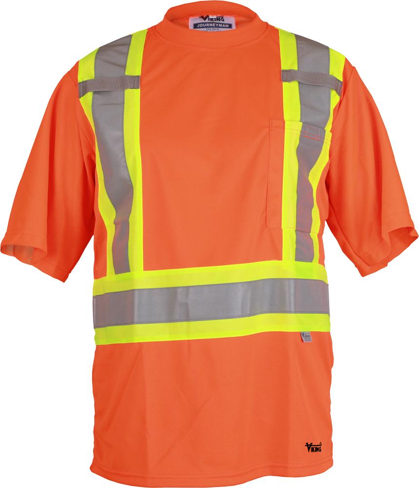 VIKING SAFETY T-SHIRT MESH ORANGE W / POCKET