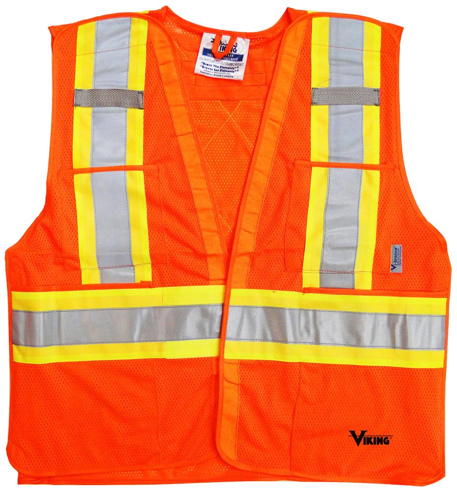 Viking 5 Point Tear Away Safety Vest-Mesh