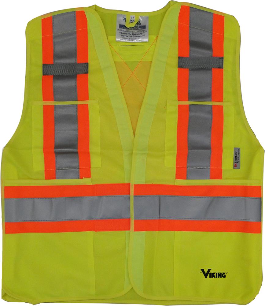 Viking 5 Point Tear Away Safety Vest-Solid Polyester