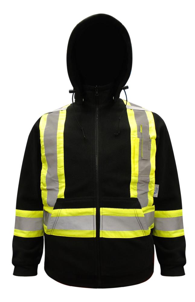 SAFETY FLEECE HOODIE W / DUAL REFLECTIVES