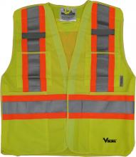 Alliance Mercantile 6135G-2XL/3XL - Viking 5 Point Tear Away Safety Vest-Solid Polyester