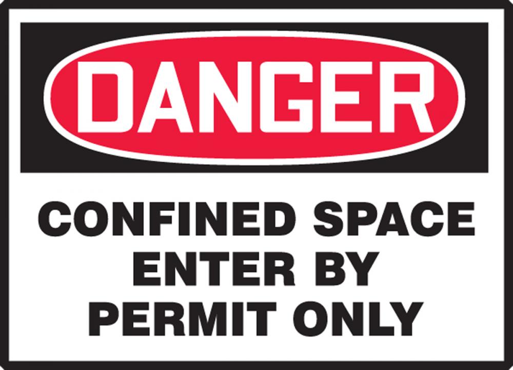 LABEL &#34;CONFINED SPACE ENTER BY PERMIT ONLY&#34; / PACK / 5