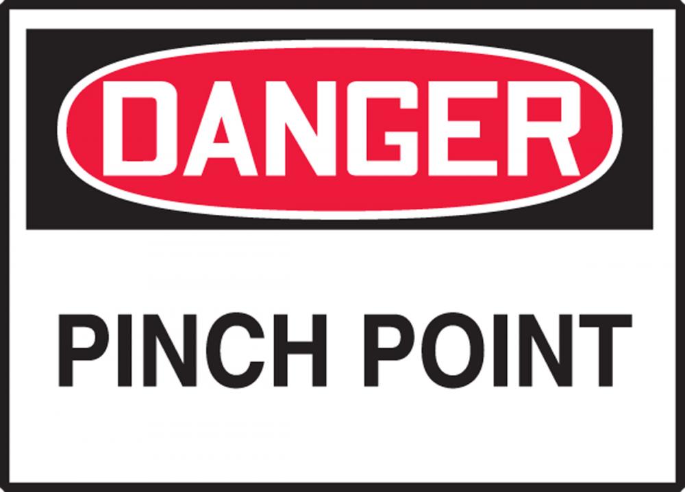 LABEL DANGER PINCH POINT 3.5&#34; H X 5&#34; W ADHESIVE VINYL / 5 / PA