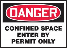 Accuform LCSP280VSP - LABEL "CONFINED SPACE ENTER BY PERMIT ONLY" / PACK / 5