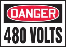 Accuform LELC164XVE - Safety Label, DANGER 480 VOLTS, 3 1/2" x 5", Dura-Vinylâ„¢