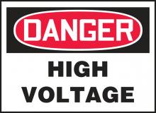 Accuform LELC248XVE - Safety Label, DANGER HIGH VOLTAGE, 3 1/2" x 5", Dura-Vinylâ„¢