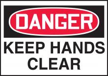 Accuform LEQM279XVE - Safety Label, DANGER KEEP HANDS CLEAR, 3 1/2" x 5", Dura-Vinylâ„¢