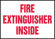 Accuform LFXG440XVE - Safety Label, FIRE EXTINGUISHER INSIDE, 3 1/2" x 5", Dura-Vinylâ„¢