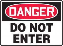 Accuform MADM138VS - Safety Sign, DANGER DO NOT ENTER, 7" x 10", Adhesive Vinyl
