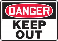 Accuform MADM145VA - SIGN 7 X 10 DANGER KEEP OUT BLACK / RED / ALUMINUM