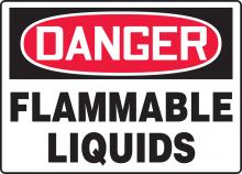 Accuform MCHG101VS - Safety Sign, DANGER FLAMMABLE LIQUIDS, 7" x 10", Adhesive Vinyl