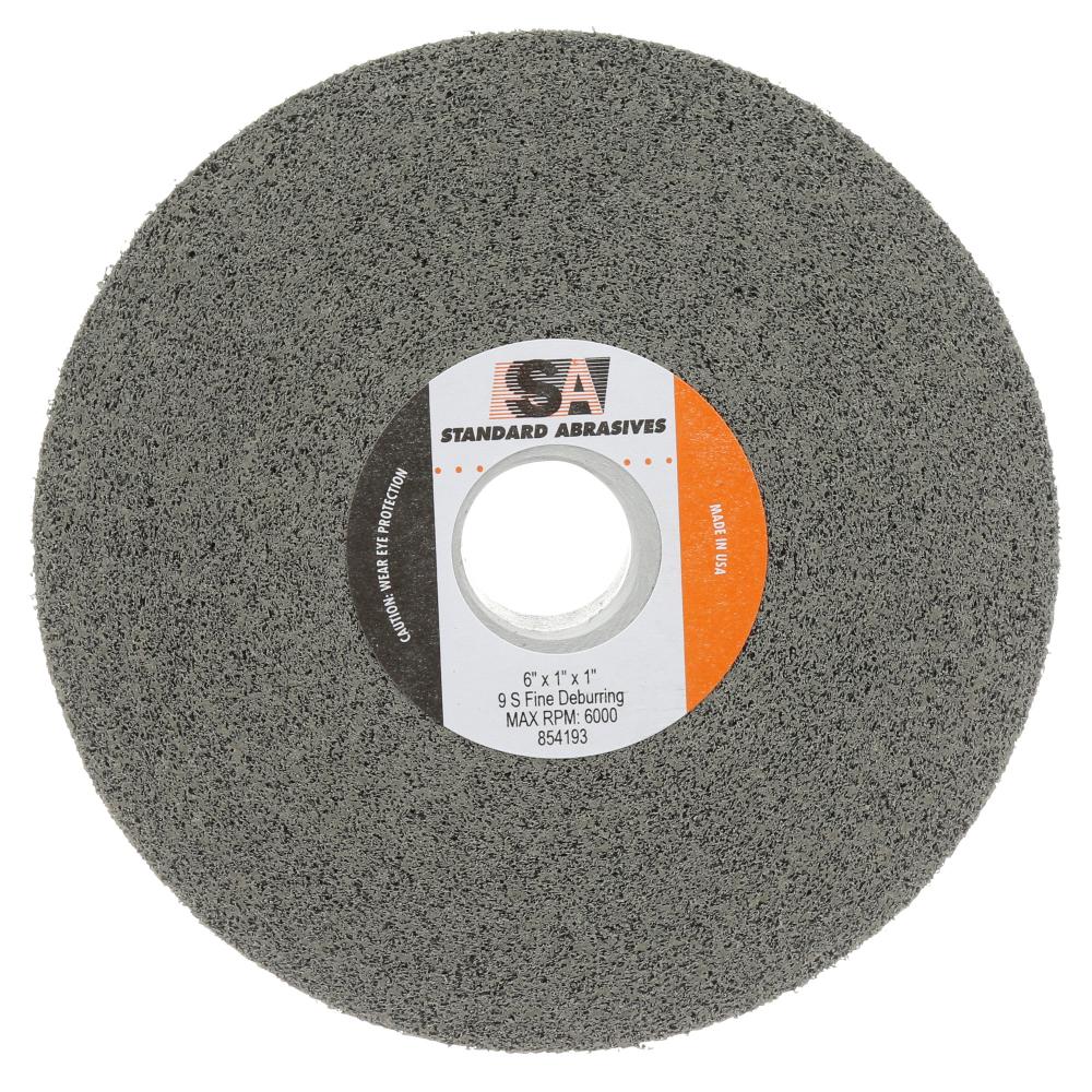 Standard Abrasives™ Deburring Wheel 854193, 6 in x 1 in x 1 in 9S FIN, 3 per case