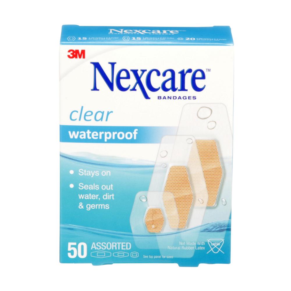 Nexcare™ Clear Waterproof Bandages 432-50-CA, Assorted Sizes, 50/Pack