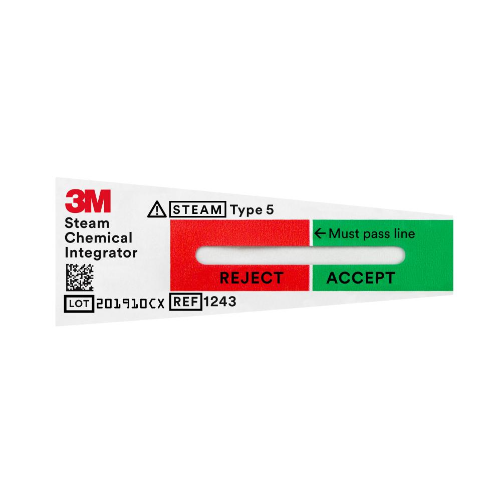 3M™ Attest™ Steam Chemical Integrator, 1243A, Type 5, 500/pack, 2  packs/case