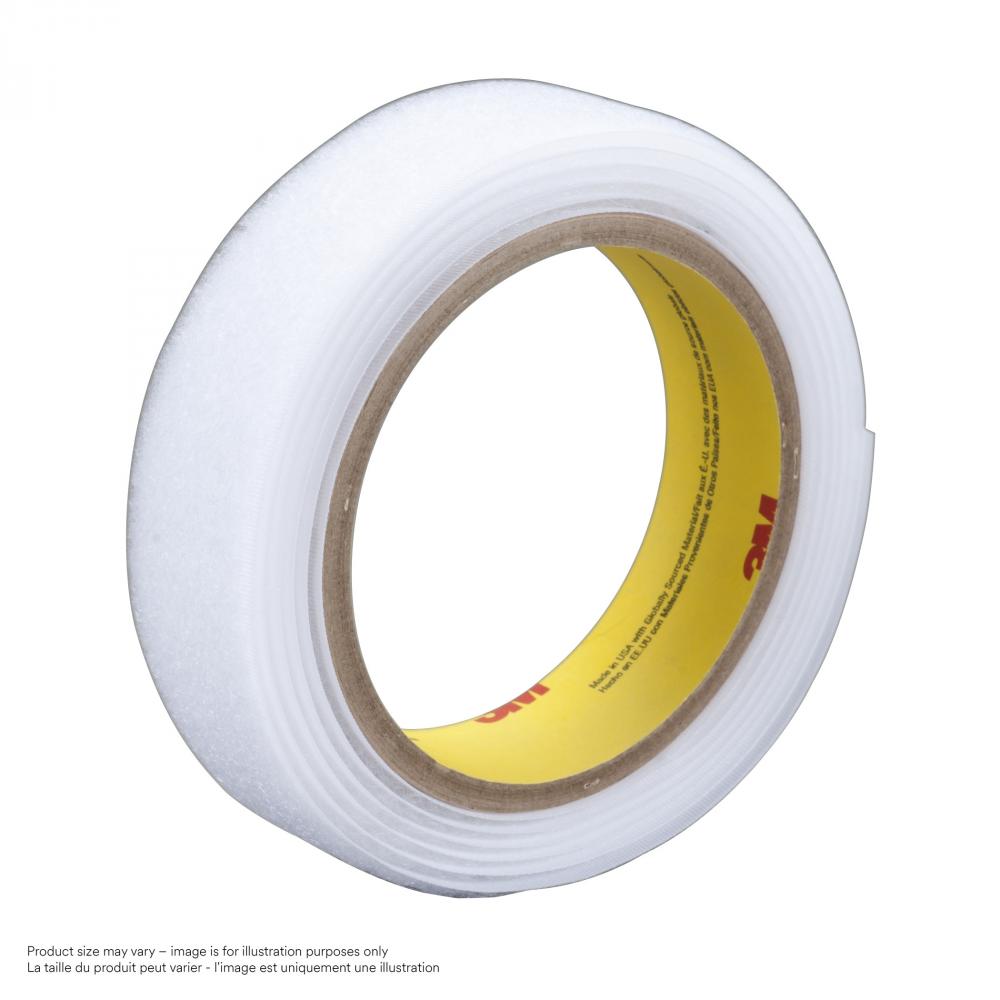 3M™ Flame Resistant Hook Fastener SJ3519FR, White, 1 in x 50 yd (25.4 mm x 45.7 m)