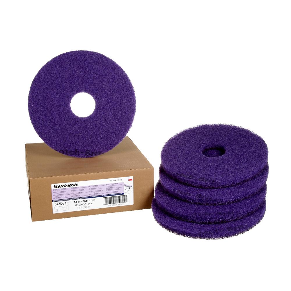 Scotch-Brite™ Purple Diamond Floor Pad Plus, F-PURPLE-14, 355 mm (14 in)