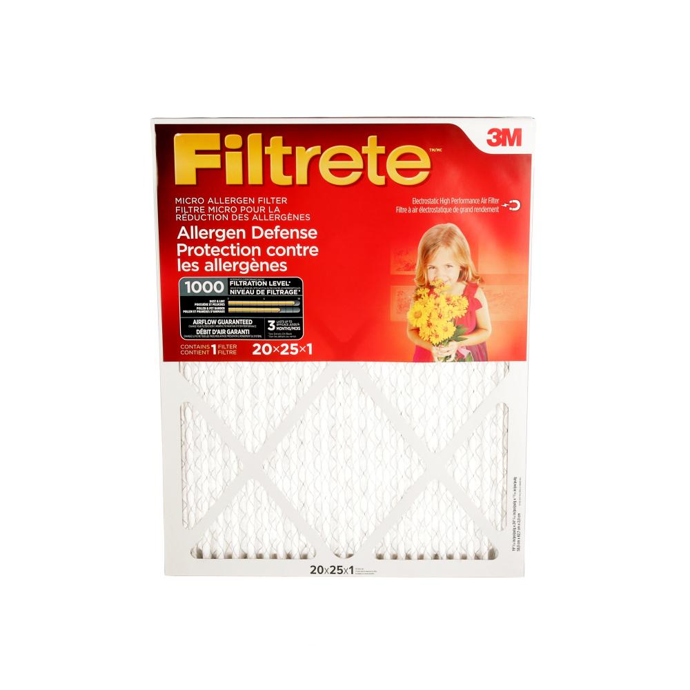 Filtrete™ Allergen Defense Micro Allergen Filter 9803DC-6C, 20 in x 25 in x 1 in