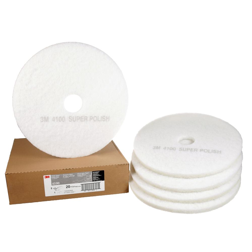 3M™ White Super Polish Pad, 4100, 508 mm (20 in)