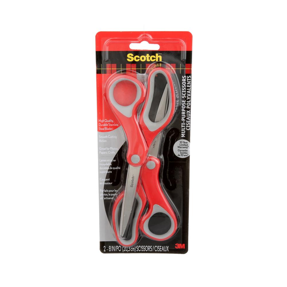 Scotch™ Multi-Purpose Scissors 1428-2-EF, 8 in (203.2 mm), 2/Pack