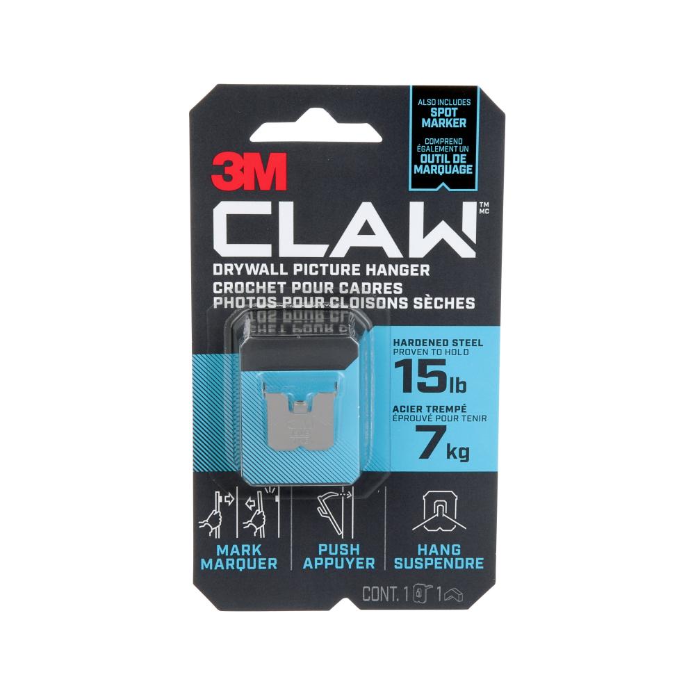 3M™ CLAW Drywall Picture Hanger with Temporary Spot Marker 3PH15M-1EF