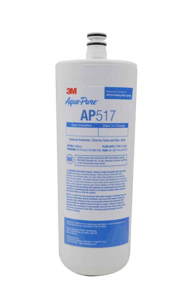 3M™ Aqua-Pure™ Under Sink Water Filter Cartridge AP517, AP51711, Full  Flow, 5 um, 12/Case