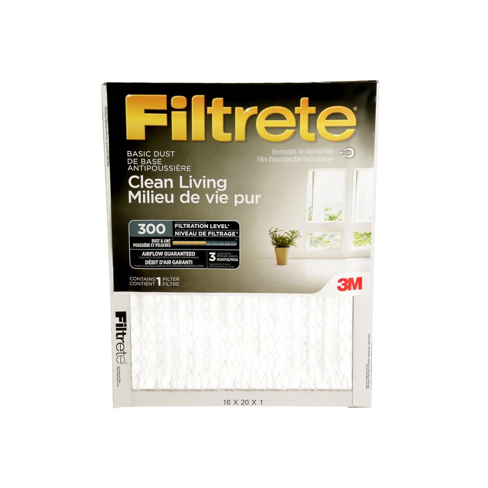 Filtrete™ Clean Living Basic Dust Filter, MPR 300, 16 in x 20 in x 1 in