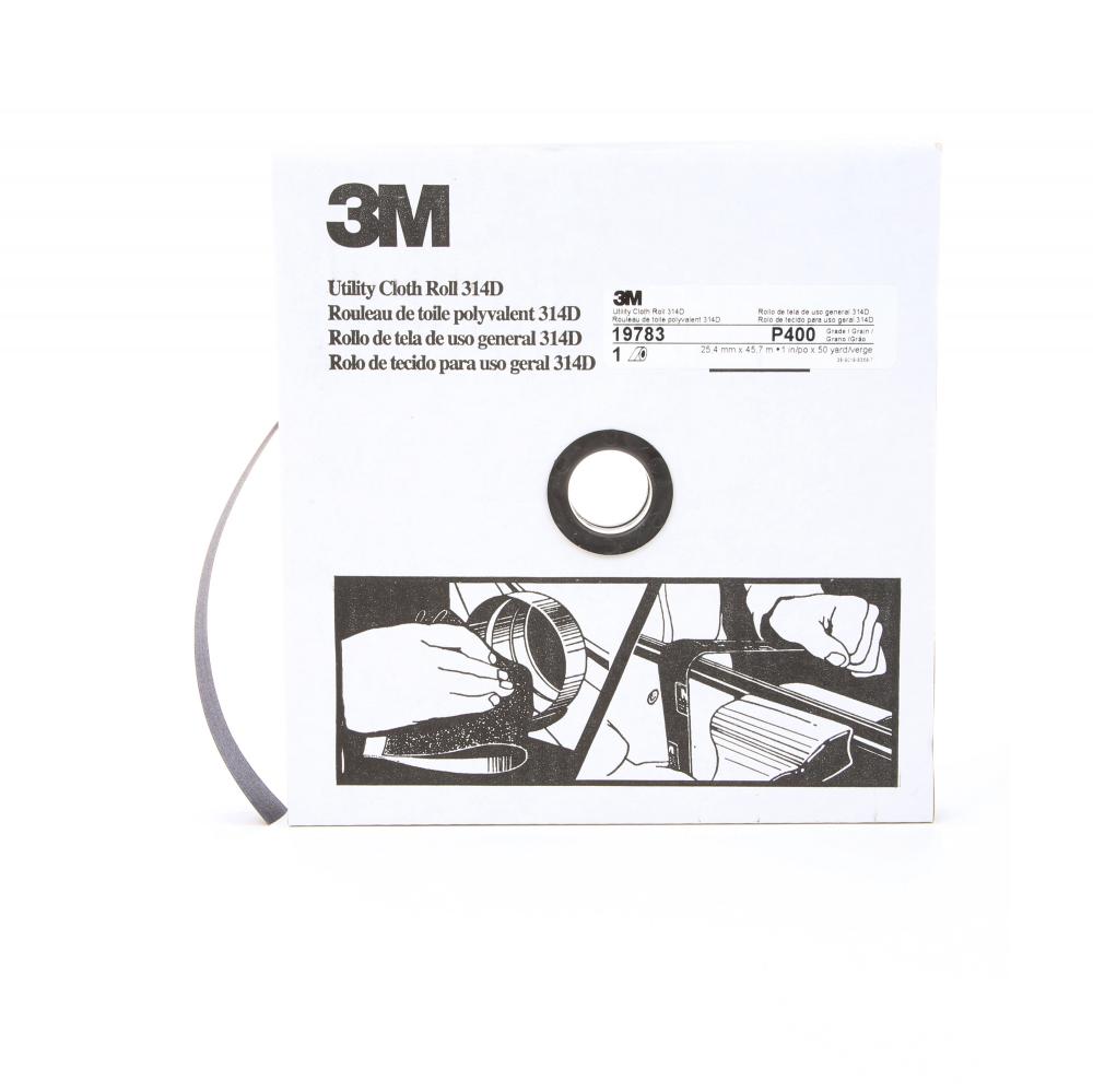 3M™ Utility Cloth Roll, 314D, P400, 1 in x 150 ft (25.4 mm x 45.72 m)