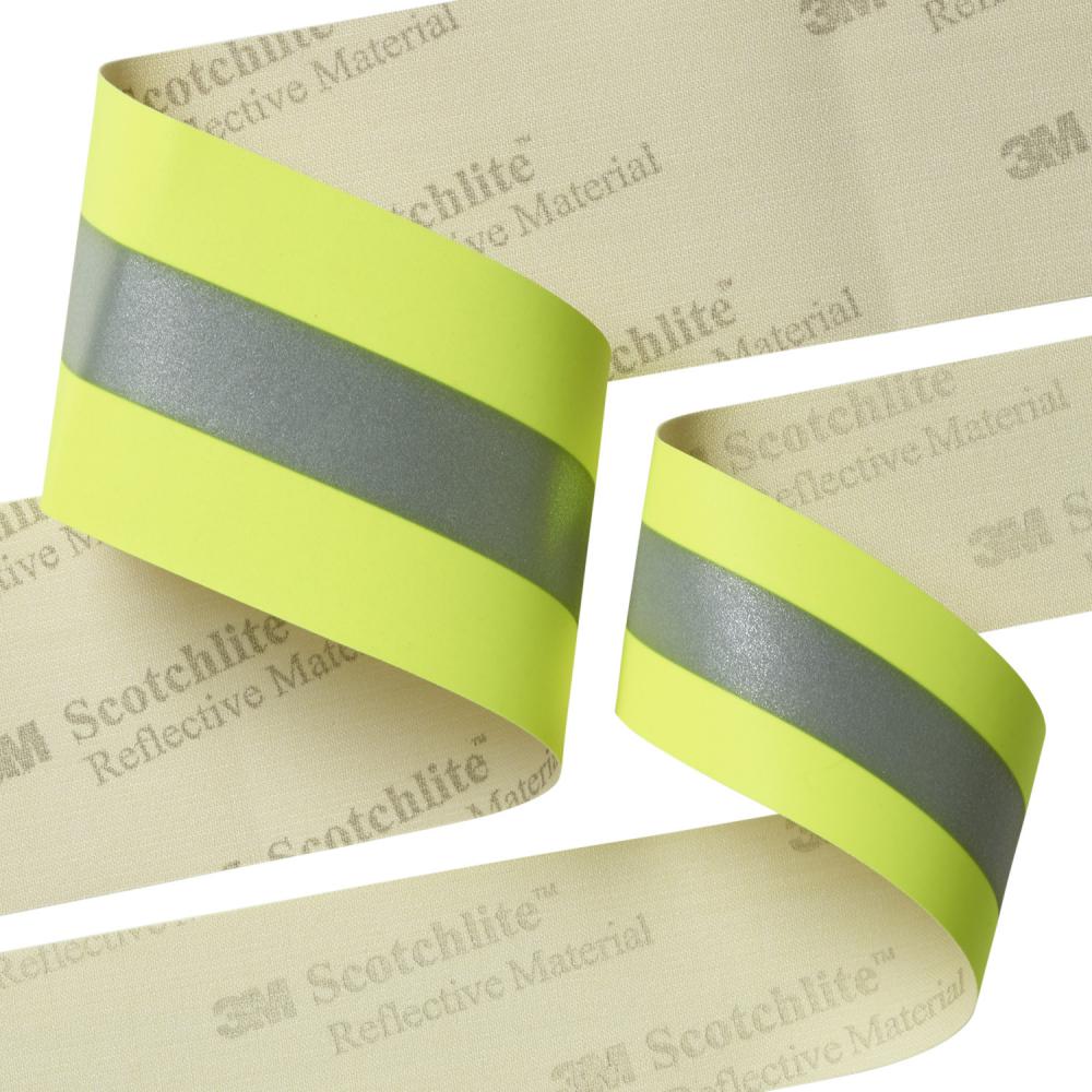 3M™ Scotchlite™ Reflective Material - 9587 Fluorescent Lime-Yellow Fire Coat Trim