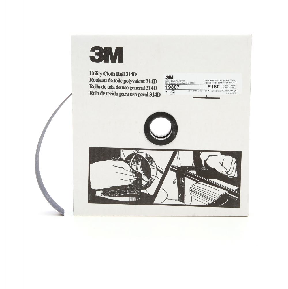 3M™ Utility Cloth Roll, 314D, P180, 1 1/2 in x 150 ft (38.1 mm x 45.72 m)