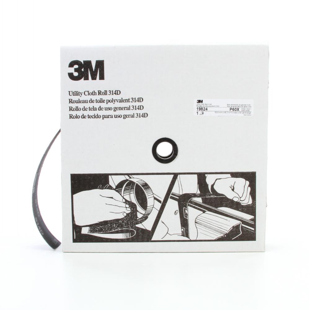 3M™ Utility Cloth Roll, 314D, P60, 2 in x 150 ft (50.8 mm x 45.72 m)