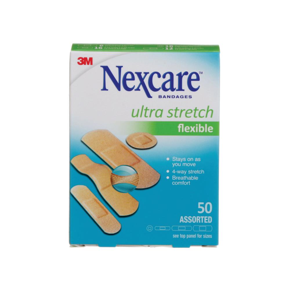 Nexcare™ Ultra Stretch Bandages CS201-CA, Assorted Sizes, 50/Pack