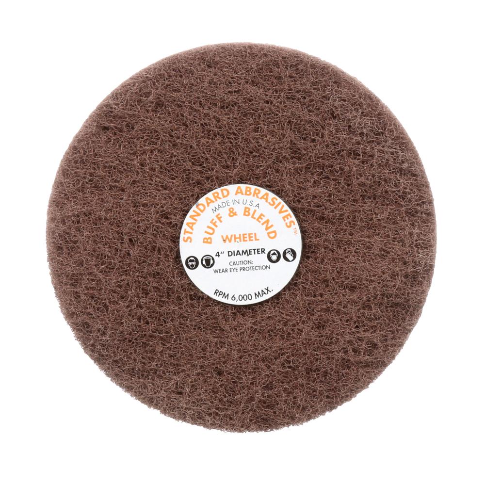 Standard Abrasives™ Buff and Blend GP Wheel 880715, 4 in x 2 Ply x 1/4  in A VFN, 5 per case