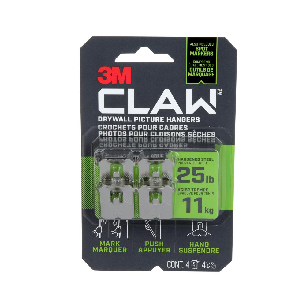 3M™ CLAW Drywall Picture Hanger with Temporary Spot Marker 3PH25M-4EF