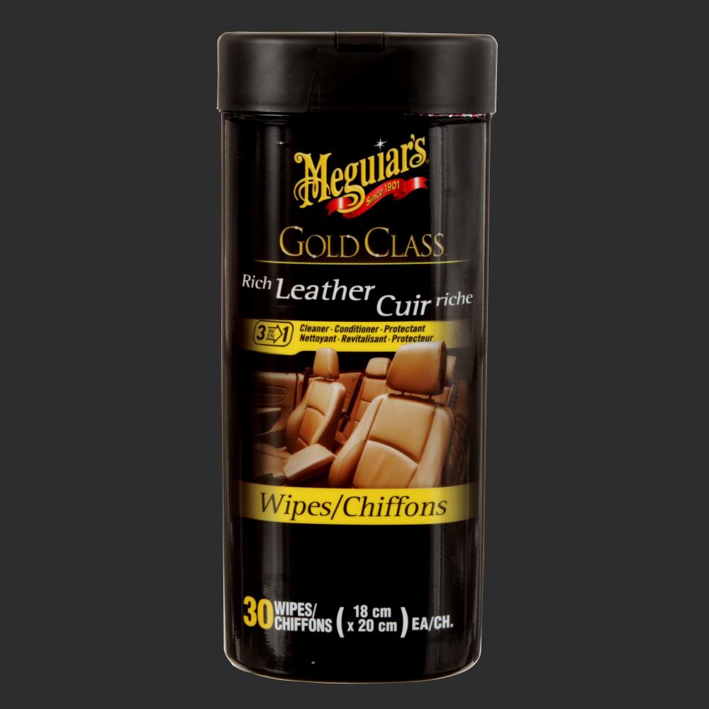 MEGUIAR’S® GOLD CLASS™ RICH LEATHER CLEANER & CONDITIONER WIPES G10900C